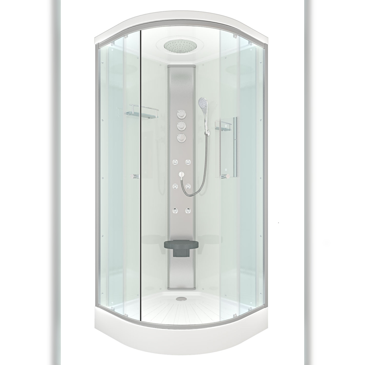 AcquaVapore Duschkabine Fertigdusche Dusche Komplettkabine D10-20T1 100x100 cm ohne 2K Scheiben Versiegelung Image