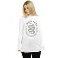 Absolute Cult Linkin Park Women's Snake Text Boyfriend Fit Long Sleeved T-Shirt White Medium