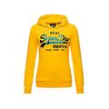 Superdry Women's Vl Duo Satin Entry Hood Ub Hoodie, Yellow (Sporty Ochre Wj5), XS (Size:8)