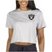 Women's Concepts Sport Gray Las Vegas Raiders Narrative Cropped Top