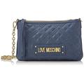 Love Moschino Women's Jc4013pp1fla0 Shoulder Bag, Blue Denim, 18x24x4