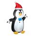 Gemmy Industries Airblown-Outdoor Penguin in Tuxedo Christmas Inflatable Polyester in Red | 48.03 H x 32.28 W x 23.62 D in | Wayfair 88305