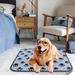 Tucker Murphy Pet™ Premium Washable Footprint Pattern Dog Pee Pad/Mat Polyester/Synthetic Material in Blue | 23.62 H x 17.72 W x 1 D in | Wayfair