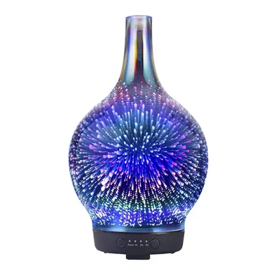 Diffuseur d'huiles essentielles 3D 100ML Vase en verre d'art humidificateur ultrasonique à brume