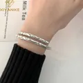 XIYANIKE-Bracelet de Style Ethnique en Argent Accessoire Rétro Nuages de Bon Augure Rayé