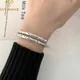 XIYANIKE-Bracelet de Style Ethnique en Argent Accessoire Rétro Nuages de Bon Augure Rayé