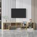 Nestfair Double L-Shaped TV Stand with Display Shelf and Bookcase