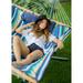 Island Retreat Hammock Set with Blue Stripe Pad