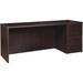 Lorell Prominence 2.0 Espresso Laminate Right-Pedest Credenza 2 Drawer