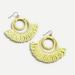 J. Crew Jewelry | New J. Crew Loopy Beaded Hoop Earrings | Color: Green/Yellow | Size: Os