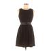 One Clothing Casual Dress - Fit & Flare: Black Solid Dresses - Women's Size Medium