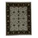 Black/White 93 x 0.25 in Area Rug - Bokara Rug Co, Inc. Hand-Knotted High-Quality Ivory & Black Area Rug Silk/Wool | 93 W x 0.25 D in | Wayfair