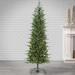 The Holiday Aisle® 6'5" H Slender Green Realistic Artificial Pine Christmas Tree w/ 150 Lights in Green/White | Wayfair