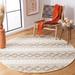 Brown/White 72 x 0.55 in Indoor Area Rug - Foundry Select Geometric Handmade Handwoven Wool Ivory/Brown Area Rug Wool | 72 W x 0.55 D in | Wayfair