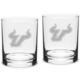 South Florida Bulls 14oz. 2-Piece Classic Double Old-Fashioned Glass Set