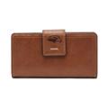 Women's Fossil Brown Southern Miss Golden Eagles Leather Logan RFID Tab Clutch