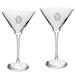 South Dakota Coyotes 12oz. 2-Piece Traditional Martini Glass Set