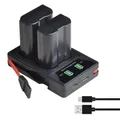 1900mAh EN-EL15 EN-EL15A Batterie + LED Intégré USB touristes Chargeur pour Nikon D500 Dfemelle D610