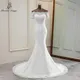 Dentelle robe de mariée sirène robes de mariée mariage élégant robe de mariée manches courtes 2020