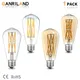 Ampoule LED à Filament Rétro Edison Lampe ST64 12W 16W 220V Verre Ambre Blanc Chaud Lumière