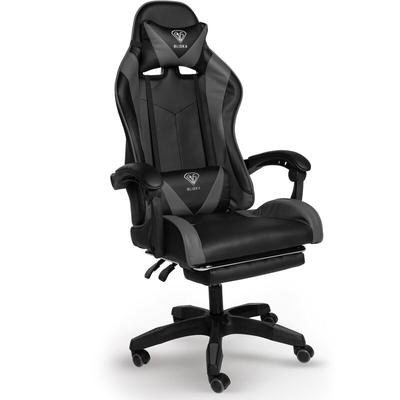 Gaming Stuhl Home Office Chair Racing Chefsessel Bürostuhl Sportsitz Büro Stuhl, Schwarz/Grau Image