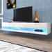 Wall Mounted Floating 80" TV Stand with 20 Color LEDs