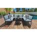 kathy ireland Madison Ave. 9 Piece Outdoor Aluminum Patio Furniture Set 09c