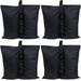 Sunnydaze Polyester Sandbag Canopy Weights - Set of 4 - Black