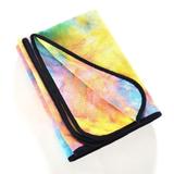 Tie Dye Yoga Mat Towel with Slip-Resistant Grip Dots