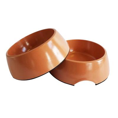 Eco-Friendly Bamboo Dog Bowl - Non-Skid - Orange (32 oz) by JoJo Modern Pets in Orange (Size 32 OZ)
