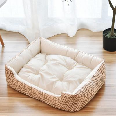 Cuddle Dog Bed (Tan/Brown) by JoJo Modern Pets in Brown (Size LARGE)