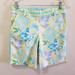 Lilly Pulitzer Shorts | Lilly Pulitzer Womens Shorts Octupus Crab Floral Vintage Hawaiian Tropical Sz 2 | Color: Blue/Yellow | Size: 2