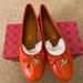 Tory Burch Shoes | New In Box - Tory Burch Tory Charm Ballet Goat Leather Sz 7.5 Color Dusty Samba | Color: Brown | Size: 7.5