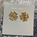 Tory Burch Jewelry | New!! Tory Burch Britten Stud Earrings | Color: Gold | Size: Os