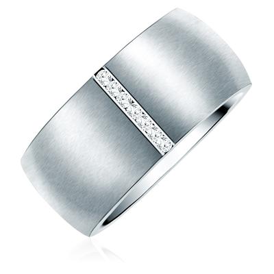 Rafaela Donata - Ring Edelstahl verziert mit Kristallen von Swarovski® in Silber Ringe 1 ct Damen Image