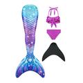 Mermaid Tail for Swimming Girls Cosplay Costume Swimmable Bikini with Monofin