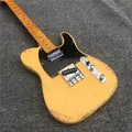 Guitare électrique jaune cendré d'occasion photos réelles personnalisable vente en gros et au