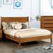 Wooden Platform Bed With Round Tapered Legs