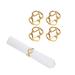 Gold Chain Link Napkin Ring Set of 4 - 5" x 3.43" x 1.89"