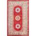 Red Modern Gabbeh Kashkoli Oriental Area Rug Hand-knotted Wool Carpet - 5'0" x 7'10"