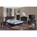 Wynn Contemporary Brown and Metal Accent Bed