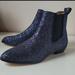 J. Crew Shoes | Jcrew Women Dark Navy Glitter Chelsea Boots | Color: Black | Size: 6