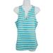 Nike Tops | Nike Womens Blue Striped Sleeveless V Neck Pullover Activewear Tank Top Size L | Color: Blue/White | Size: L