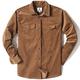 MOCOTONO Men's Long Sleeve Thick Corduroy Shirt Casual Button Down Cotton Jackets Kahki S
