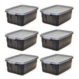 United Solutions Rubbermaid Roughneck Plastic Tote Set Plastic | 7 H x 10.63 W x 15.69 D in | Wayfair RMRT030021-6pack