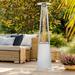 Thermo Tiki 38,000 BTU Outdoor Propane Patio Heater, Stainless Steel in Gray | 90 H x 18 W x 18 D in | Wayfair HEATER-FLR-PH665-SS