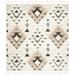 Brown/White 120 x 1.97 in Indoor Area Rug - Loon Peak® Imraan ivoire Purtell, Polypropylene | 120 W x 1.97 D in | Wayfair