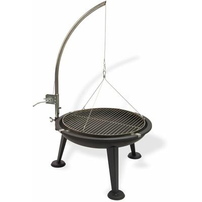 Edelstahl Schwenkgrill Holzkohlegrill 3-beinig ø 55 cm Grillrost Feuerschale Image