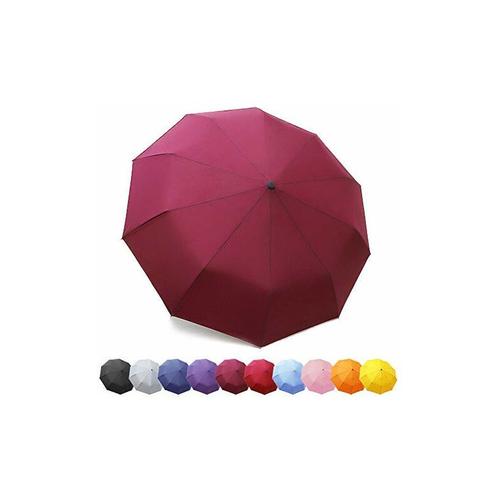 Regenschirm, kompakter Taschenschirm mit Auf-/Zu-Automatik - sturmfest bis 140 km/h, Regenschirm