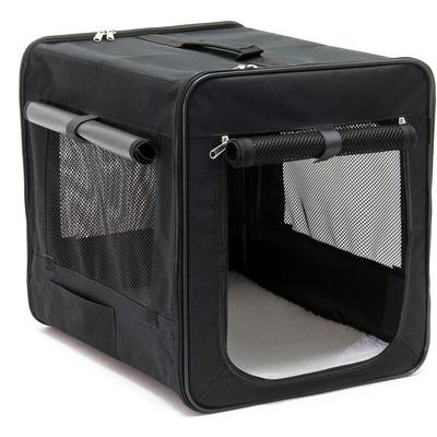 Fudajo - Faltbare Transportbox für Hunde, Katzen s (42x36x41 cm), robust, leicht, sicher, Hundebox Image